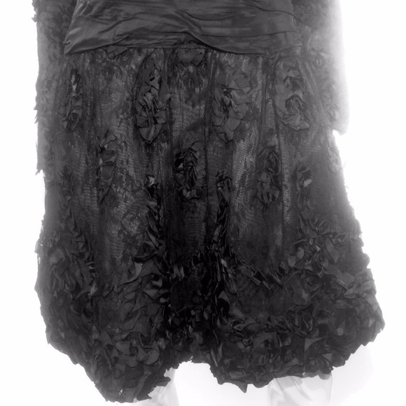 Ruben Panis Vtg Lace Evening Cocktail Midi Dress - Picture 14 of 16